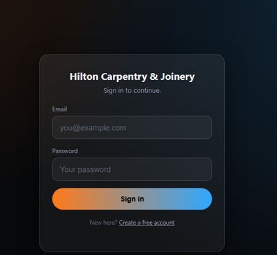 Real screenshot of the Carpentry & Joinery training app